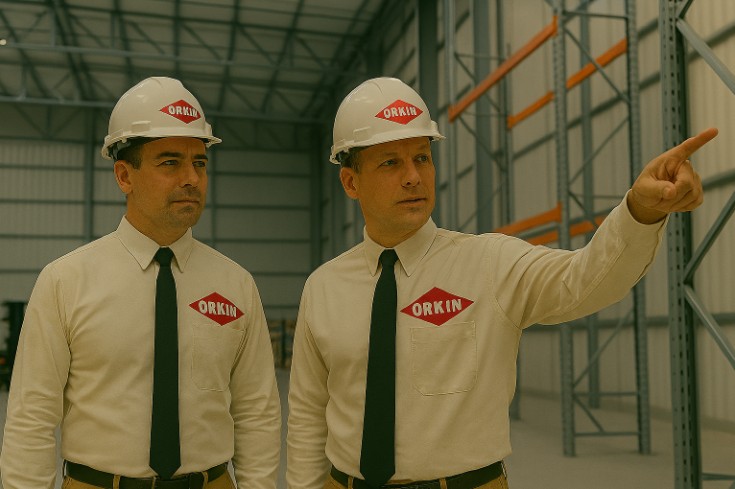 Técnico da Orkin Sul em atendimento